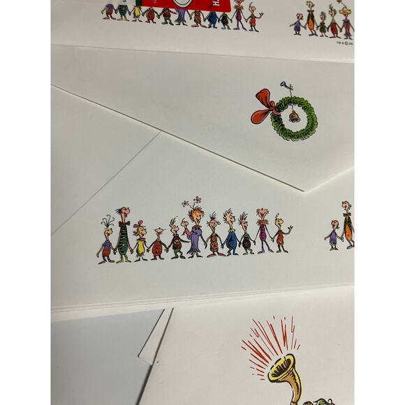 Vintage Hallmark Dr. Seuss Grinch Designed Envelopes 25+ Pack Sealed Christmas - Picture 4 of 6